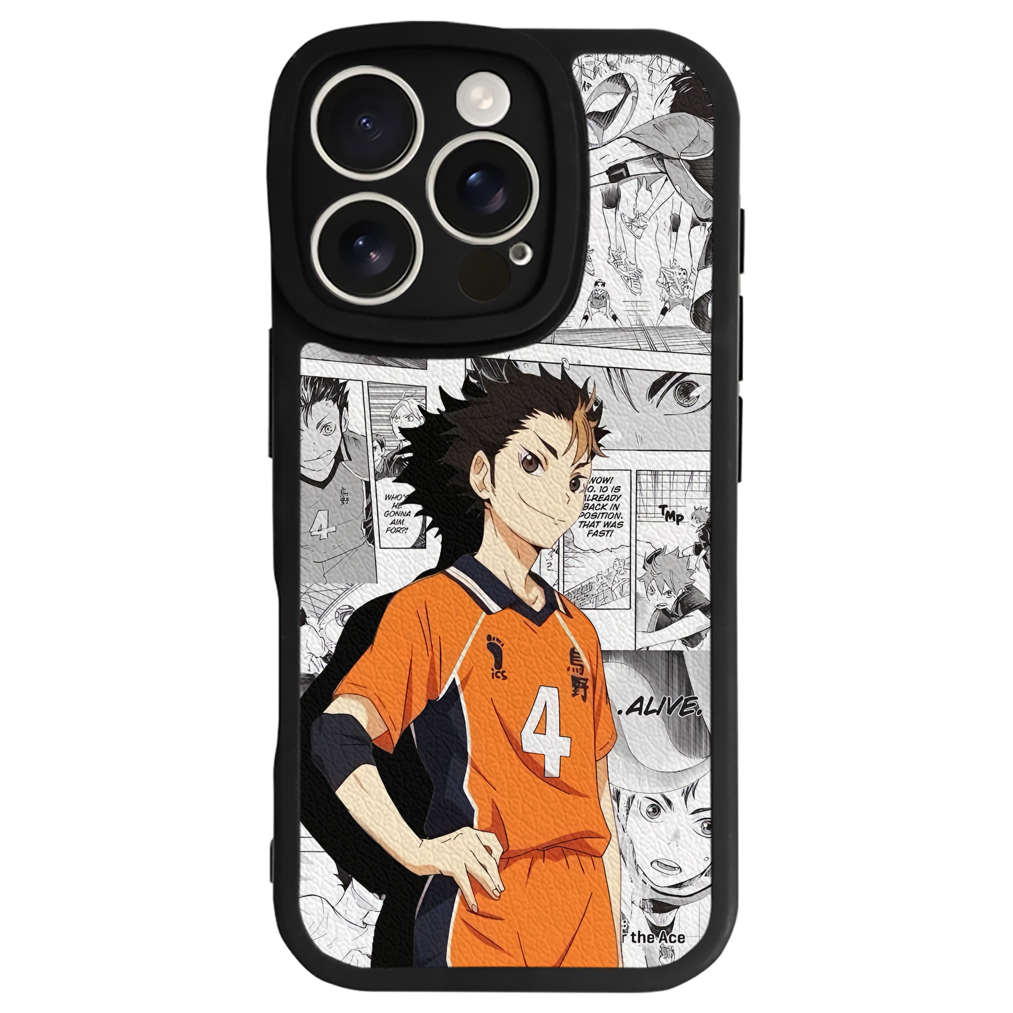 （画像用） ハイキュー!! Haikyu!! 【iPhone 16シリーズ対応】シリコンスマホケース（レザー調） 材質：シリコン